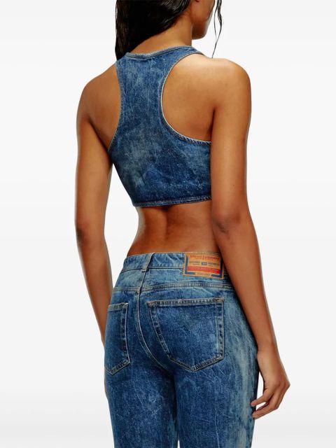 Diesel De-Top-Fsd crystal-embellished top - Blue