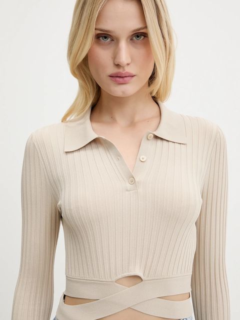 Miss Sixty sweter damski kolor beżowy lekki 6S2RJ03800