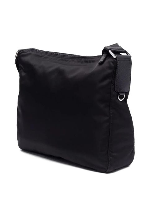 Prada Re-Nylon logo-plaque crossbody bag - Black