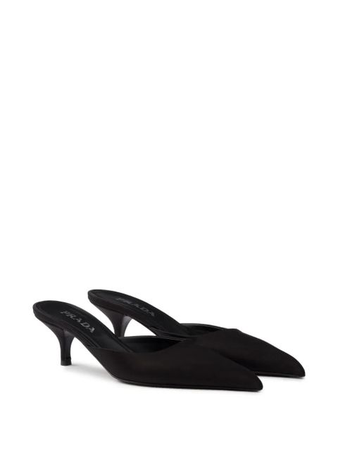 Prada 55mm satin mules - Black - zdjęcie produktu nr 2