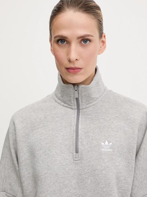 adidas Originals bluza Essential damska kolor szary melanżowa IY4979
