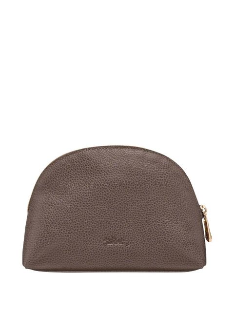 Longchamp Le Foulonné logo-debossed make up bag - Brown