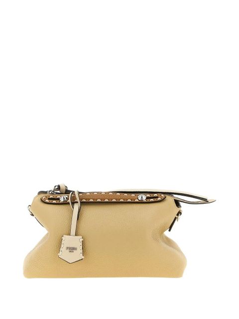 FENDI stud-embellished leather tote bag - Neutrals