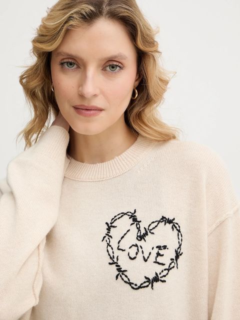 ZADIG&VOLTAIRE sweter kaszmirowy damski kolor beżowy KWSW02810