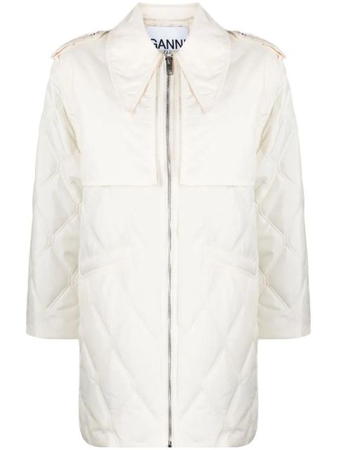 GANNI ripstop quilted jacket - Neutrals - zdjęcie produktu nr 1