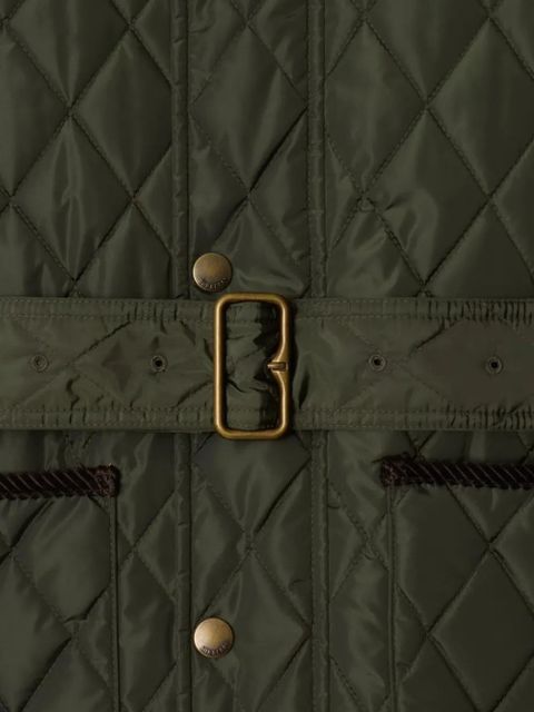 Burberry diamond-quilted jacket - Green