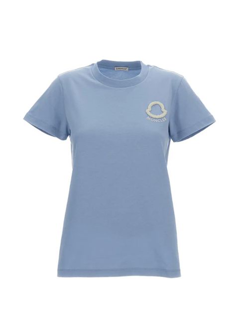 Moncler logo-embroidered T-shirt - Blue - zdjęcie produktu nr 1