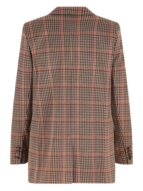 Max Mara double-breasted check blazer - Brown - zdjęcie produktu nr 2