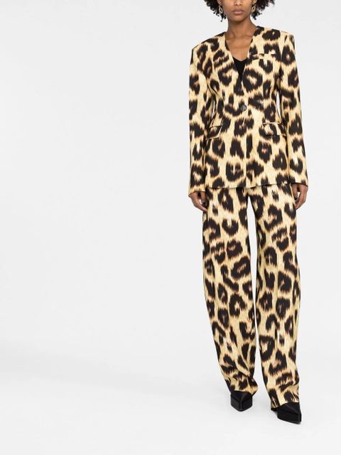 The Attico Louise leopard-print blazer - Black - zdjęcie produktu nr 2