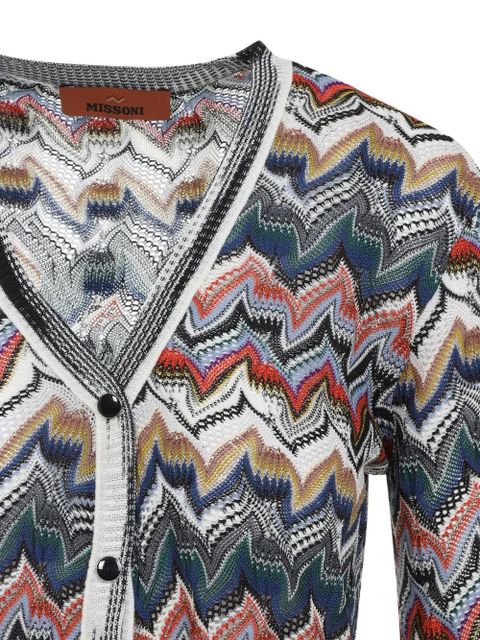 Missoni zigzag-knit cardigan - Blue