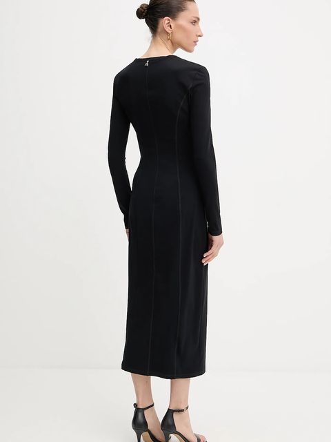 Patrizia Pepe sukienka kolor czarny maxi dopasowana 8A1523 J129