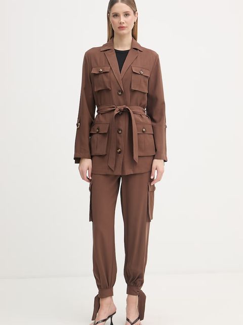 Gaudi spodnie cargo damskie z wiskozy - zdjęcie produktu nr 1