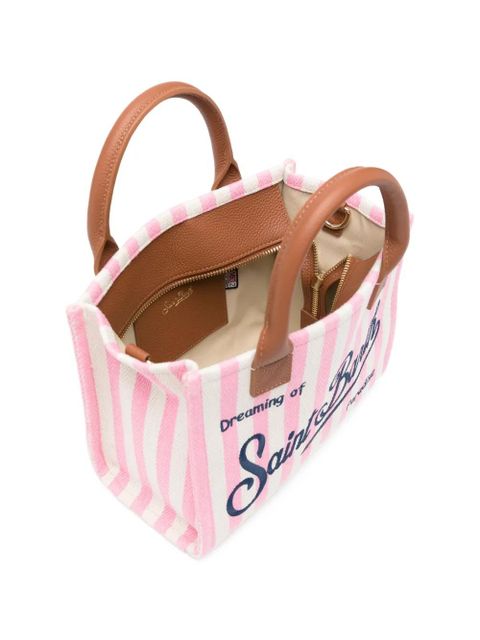 MC2 Saint Barth Vanity medium striped-pattern tote bag - Pink