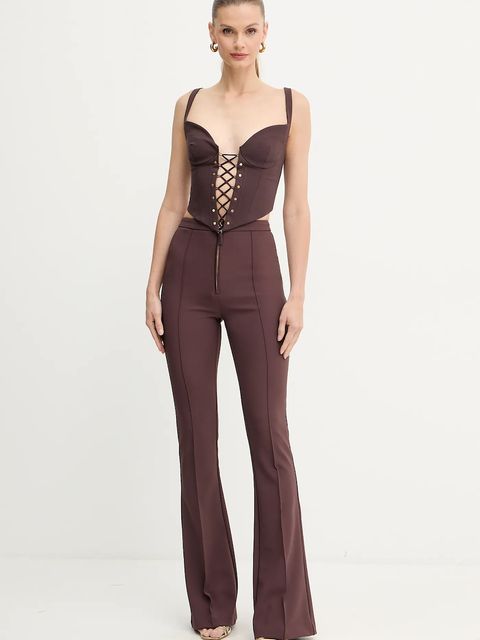 Elisabetta Franchi bluzka damska kolor fioletowy gładka TO04357E2 - zdjęcie produktu nr 2