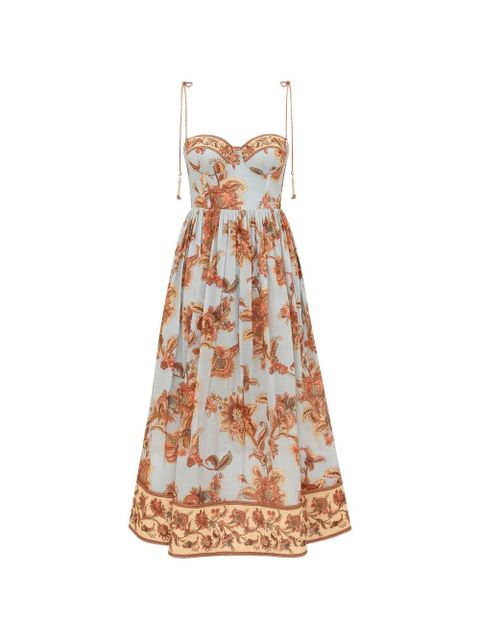 ZIMMERMANN Aster floral-print dress - Blue - zdjęcie produktu nr 1
