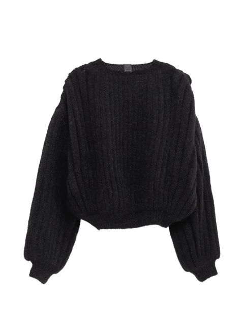 LOEWE balloon-sleeve knitwear - Black - zdjęcie produktu nr 2