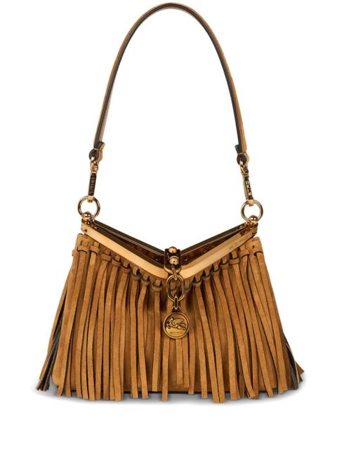 ETRO small Vela fringing suede shoulder bag - Brown - zdjęcie produktu nr 1