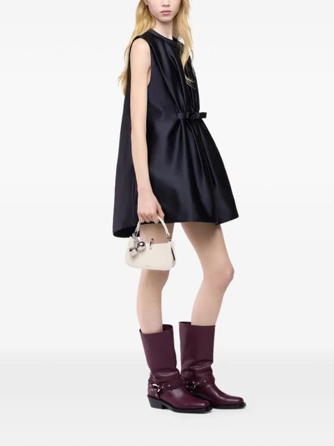 Rabanne ring-lock leather shoulder bag - Neutrals