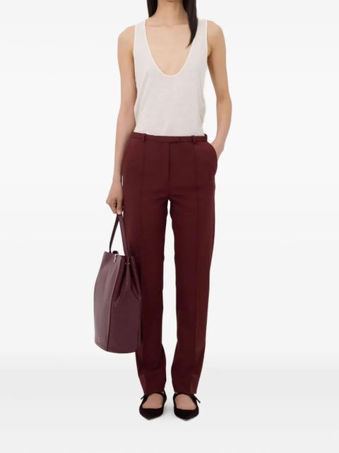 LouLou de Saison pleat-front straight trousers - Red - zdjęcie produktu nr 2