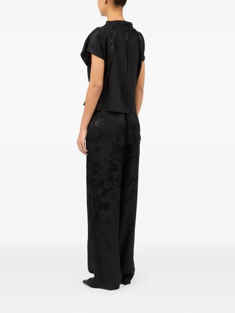 MM6 Maison Margiela floral-brocade blouse - Black