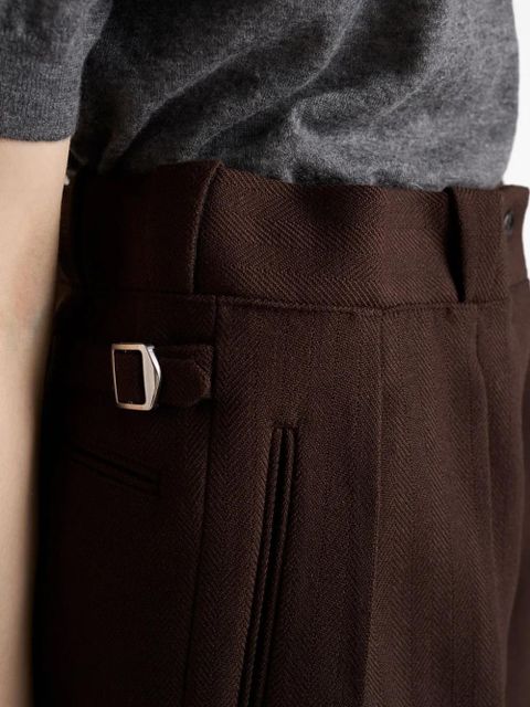 Prada chevron wool shorts - Brown