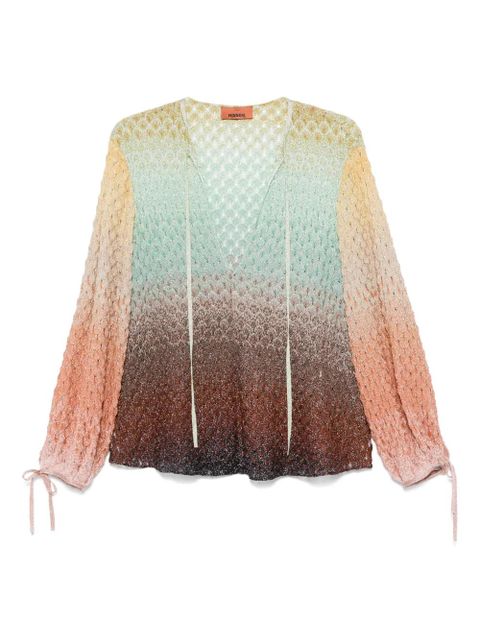 Missoni dégradé V-neck blouse - Brown - zdjęcie produktu nr 1