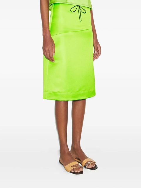 Tory Burch satin midi skirt - Green