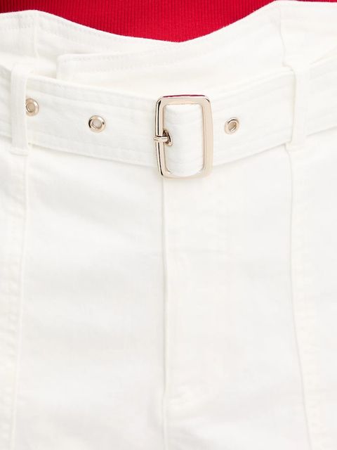 Morgan szorty damskie kolor beżowy gładkie high waist SHERIM