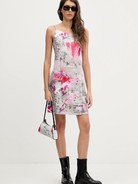 Karl Lagerfeld Jeans sukienka kolor szary mini rozkloszowana B1W13033 - zdjęcie produktu nr 2