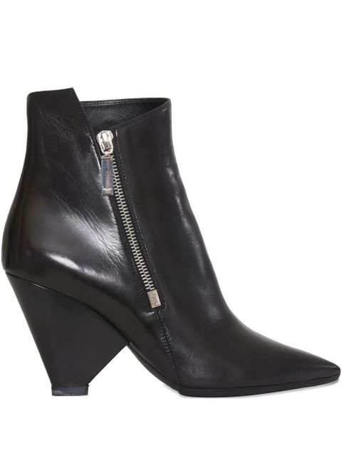 Saint Laurent Pre-Owned pre-owned 90mm leather ankle boots - Black - zdjęcie produktu nr 1