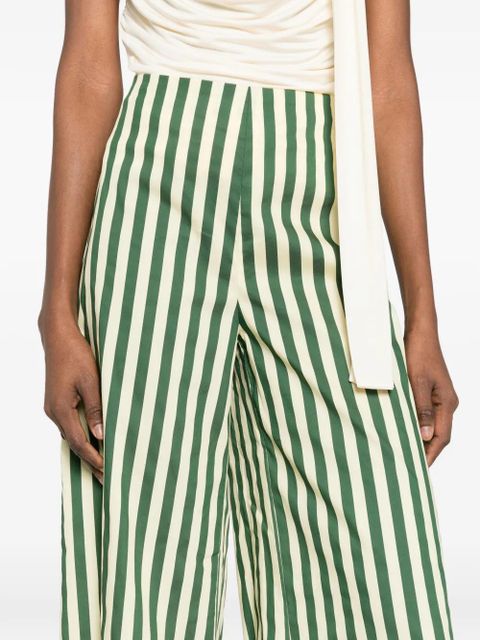 Simon Miller striped poplin trousers - Green