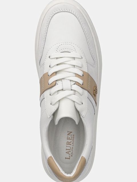 Lauren Ralph Lauren sneakersy skórzane Harlie damskie kolor biały 802974377002