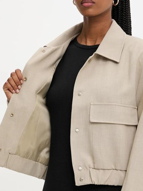 Answear.LAB kurtka kolor beżowy przejściowa - zdjęcie produktu nr 2