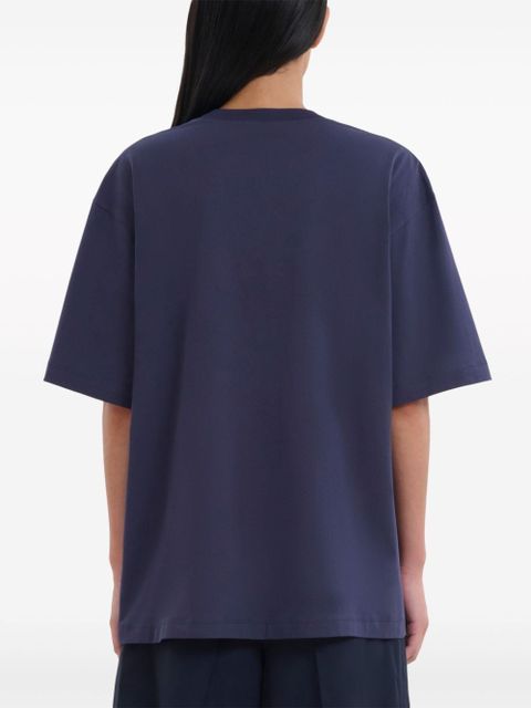 Marni logo-print cotton T-shirt - Blue