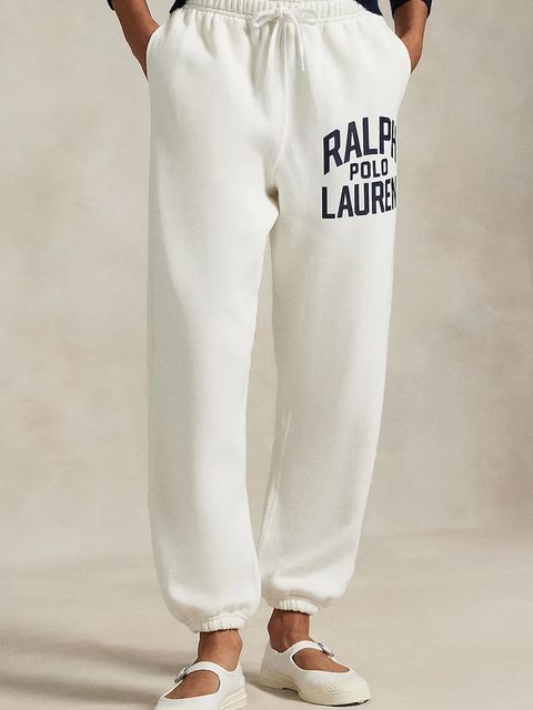 Polo Ralph Lauren spodnie dresowe damskie kolor biały z nadrukiem 211971758 - zdjęcie produktu nr 1