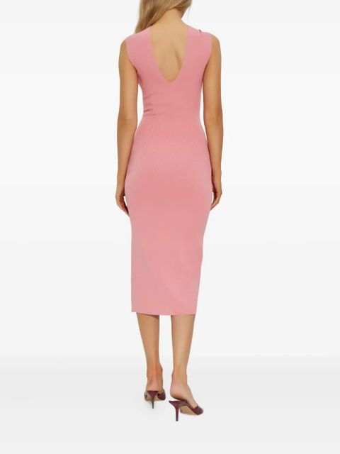 Cult Gaia Dawnette twist-neck midi dress - Pink