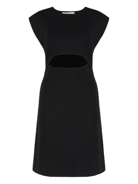 Yves Salomon cut-out ribbed knit mini dress - Black - zdjęcie produktu nr 1