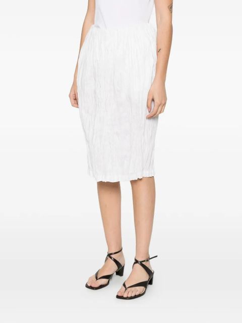 TOTEME crinkled-effect skirt - White