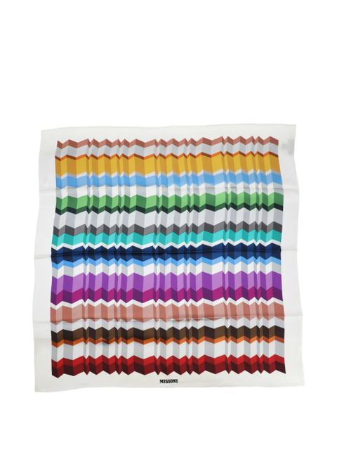 Missoni geometric-design scarf - White - zdjęcie produktu nr 1