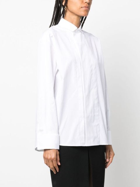 Saint Laurent long-sleeve cotton poplin shirt - White - zdjęcie produktu nr 2