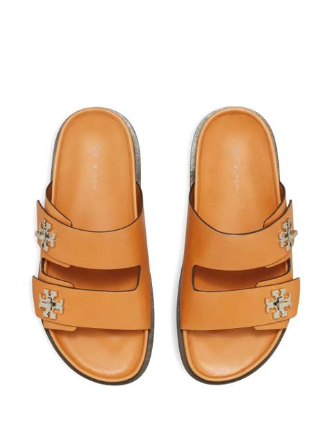 Tory Burch slip-on embellished sandals - Brown