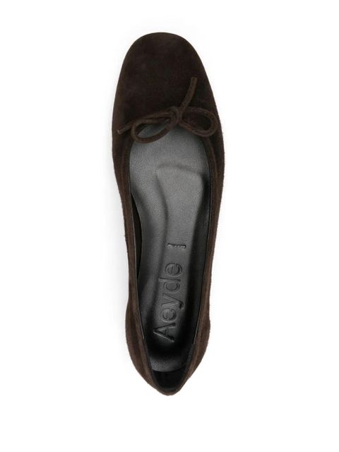 Aeyde suede ballerina shoes - Brown