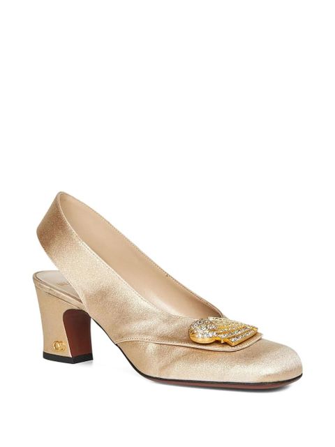 Valentino Garavani 60mm Adamantine crystal-embellished slingback pumps - Yellow - zdjęcie produktu nr 2