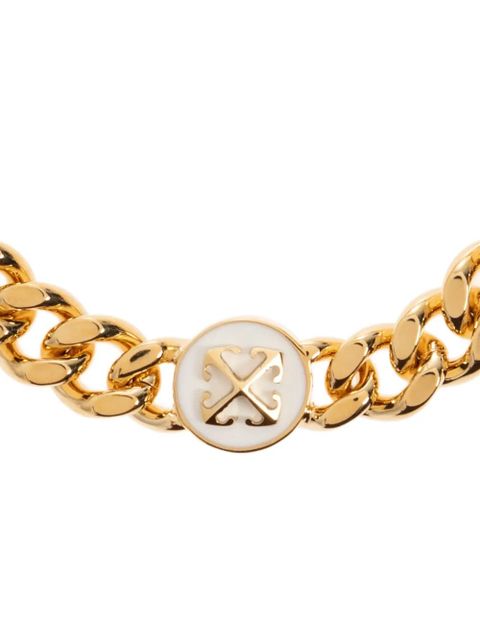 Off-White Arrows curb-chain bracelet - Gold