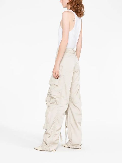 The Attico high-waisted cargo trousers - Neutrals