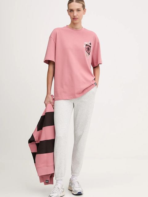 EA7 Emporio Armani t-shirt bawełniany damski kolor różowy AF16720.7X000141 - zdjęcie produktu nr 2