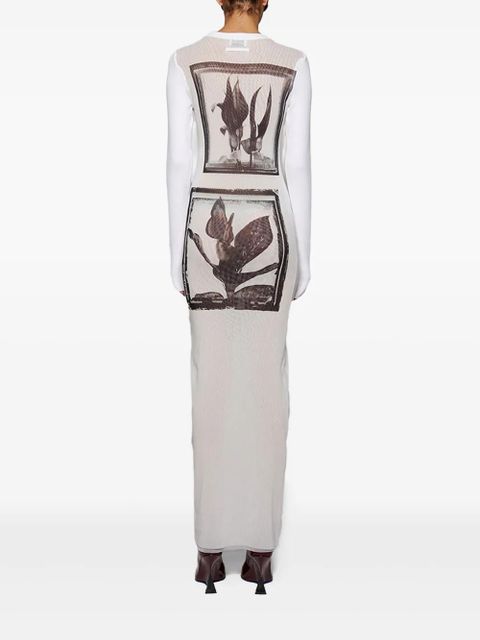 Jean Paul Gaultier Flowers Cadres maxi dress - White