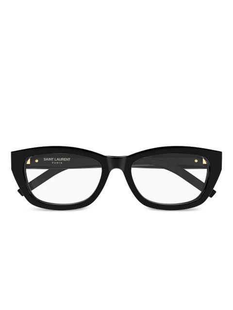 Saint Laurent Eyewear cat-eye logo glasses - Black - zdjęcie produktu nr 1