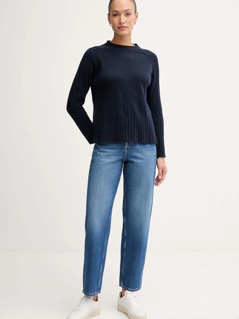 Pepe Jeans sweter z dodatkiem wełny damski kolor granatowy PL7000056 - zdjęcie produktu nr 2