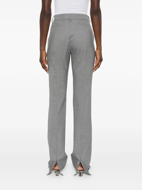 Sportmax virgin wool straight-leg trousers - Grey